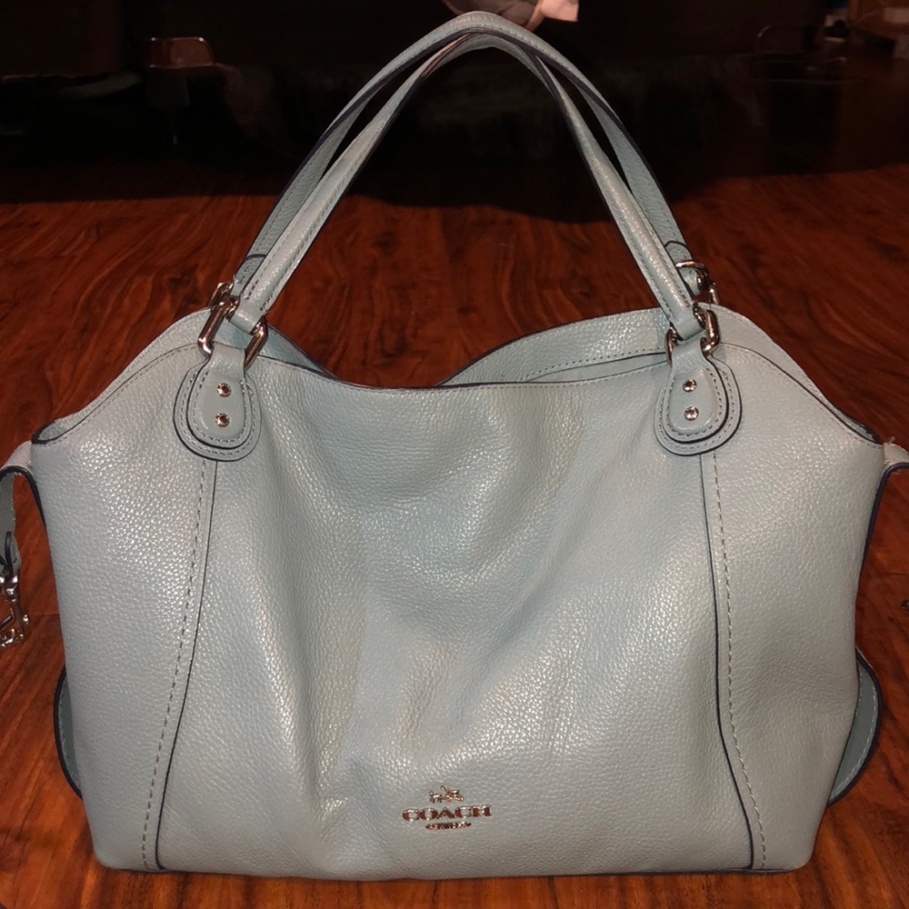 Robins egg blue Coach Bag